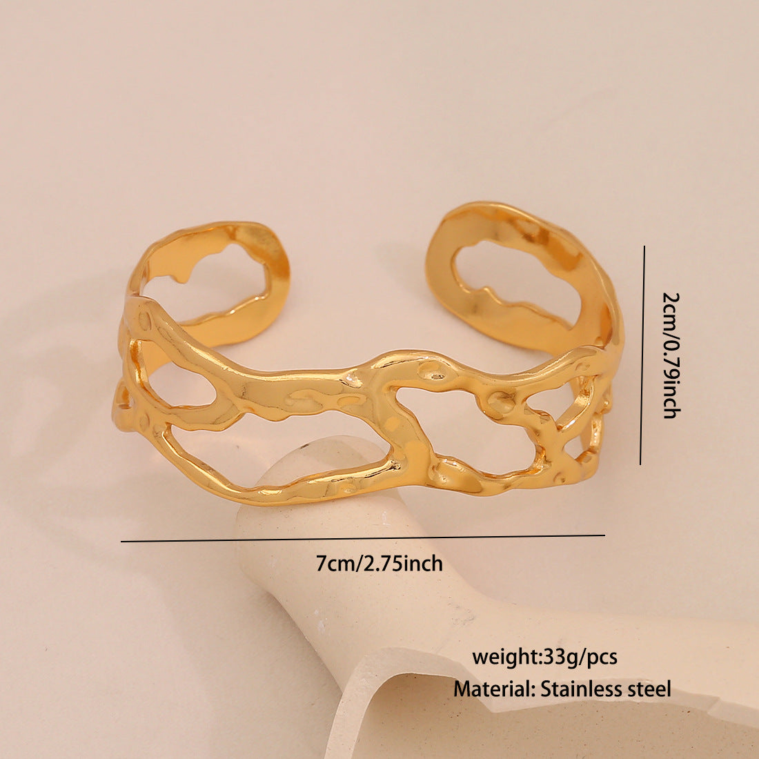 Personalized Exaggerated Flower Bracelet Niche Hand Accessories Ins Stainless Steel Jewelry B626