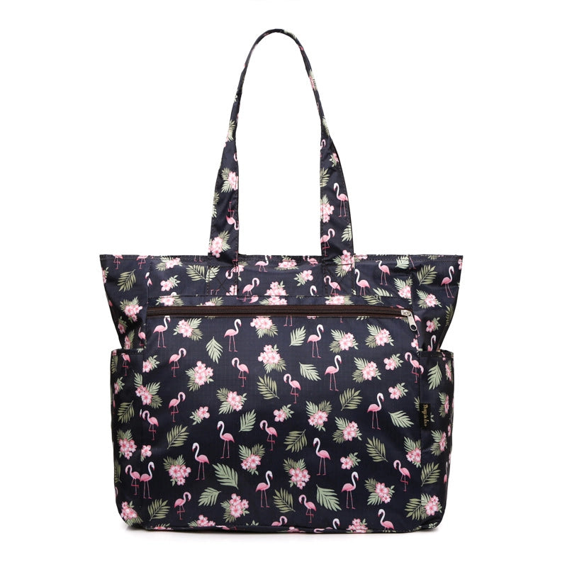 Women's Large Canvas Oxford Cloth Printing Vintage Style Classic Style Square Zipper Shoulder Bag
