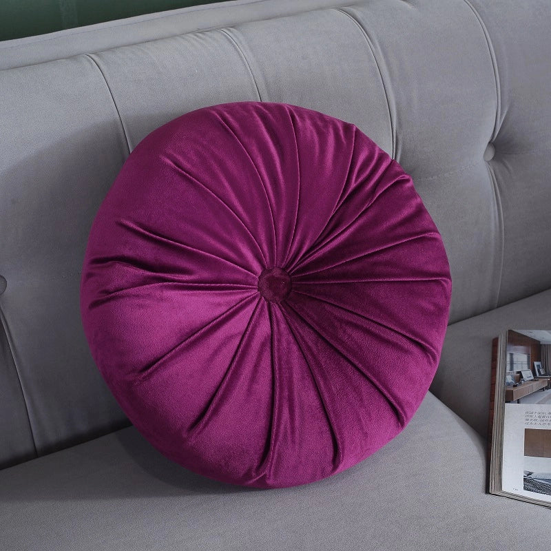 Round Pumpkin Pillow Solid Color Bay Window Pillow Homestay Model Room Pillow Living Room Sofa Cushion