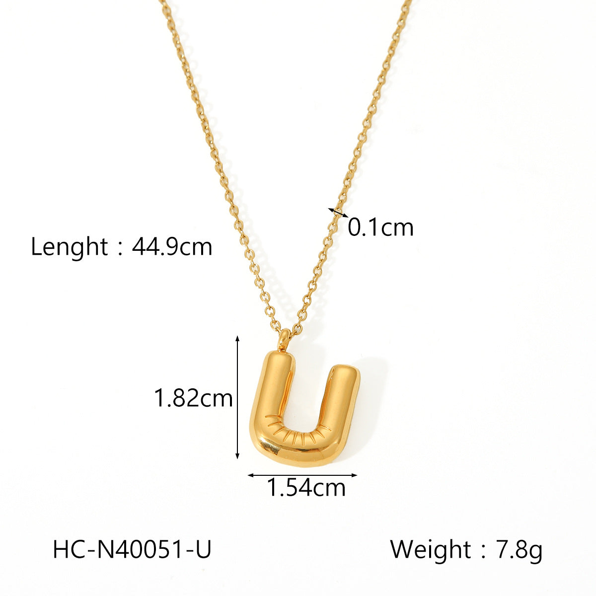 IG Style Letter Number Text Stainless Steel Electroplating Necklaces