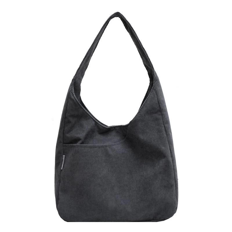 Corduroy Bag  Large Capacity Shoulder Bag Women's Autumn And Winter New Fashionable Casual Canvas Bag For Women