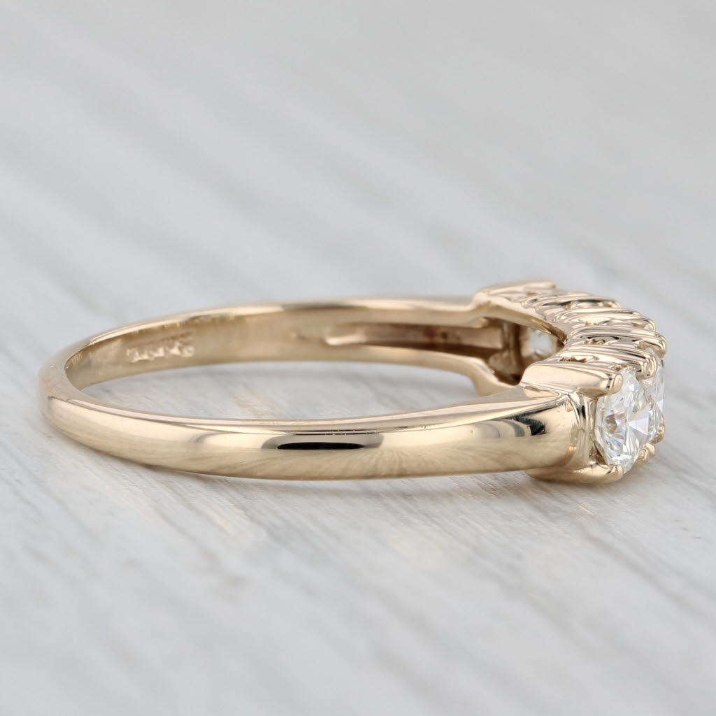 0.85ctw Diamond Wedding Band 14k Yellow Gold Size 8 Stackable Anniversary Ring