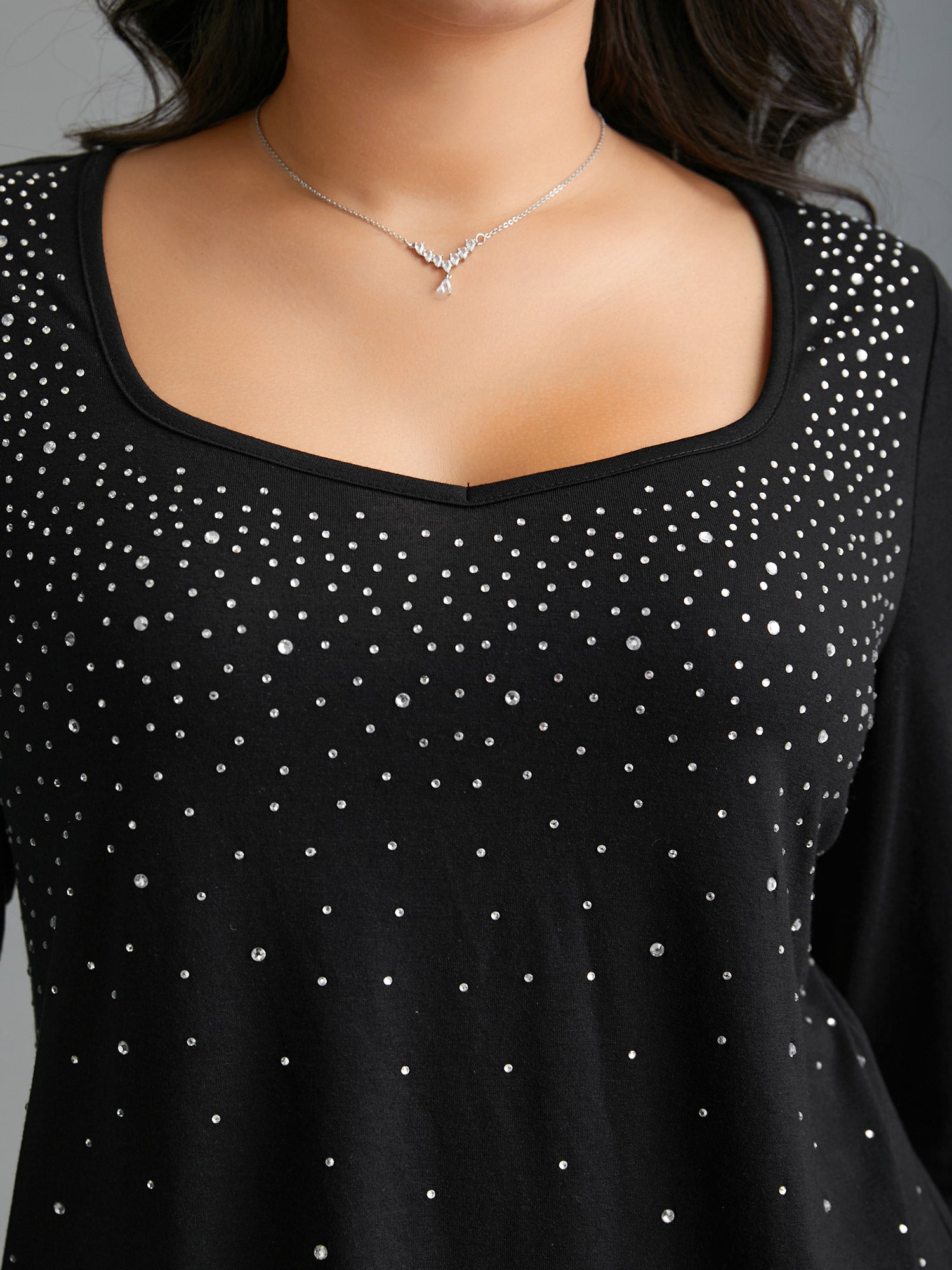 Sequin Stretchy Long Sleeve T-shirt