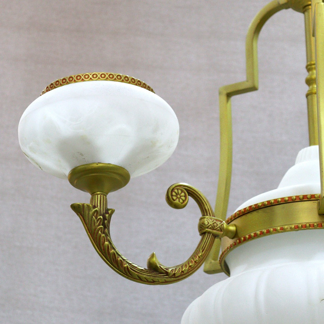Gold & White Chandelier