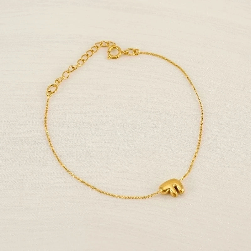 Casual Minimalist Letter 304 Stainless Steel 18K Gold Plated Bracelets In Bulk