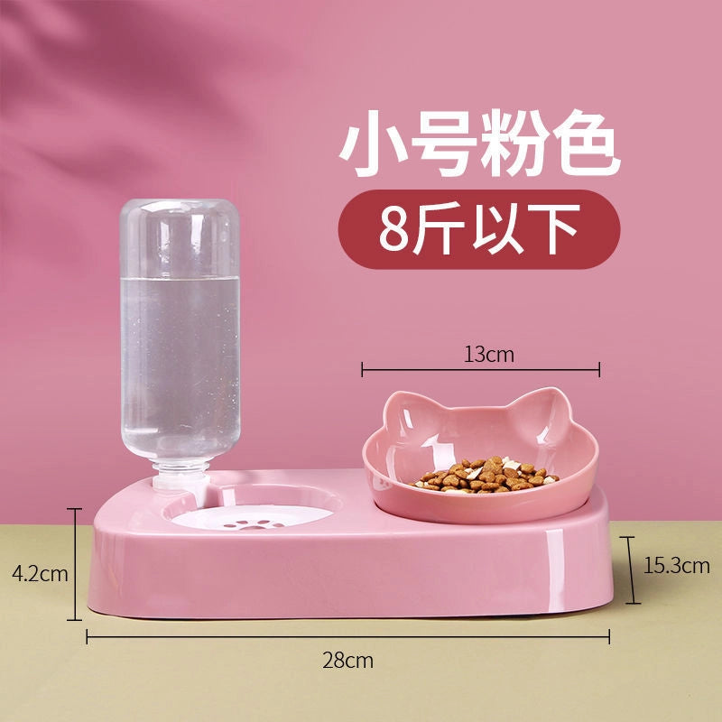 Minimalist Plastic Solid Color Pet Tableware