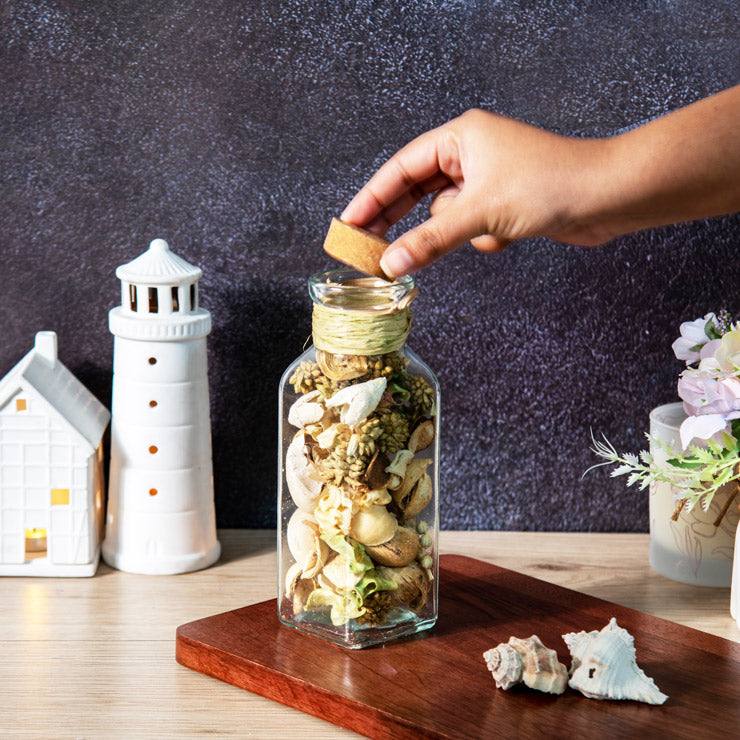 Scented Potpourri in Glass Jar - Mogra