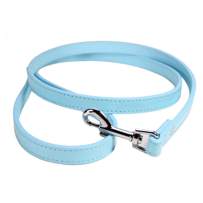 Simple Solid Color Pet Dog Cat Anti-lost Pu Leather Hand Holding Rope