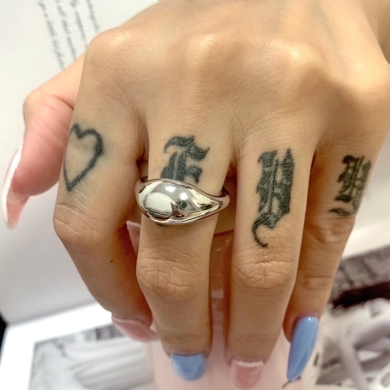 Fashion Solid Color 304 Stainless Steel Titanium Steel 18K Gold Plated Plating Rings