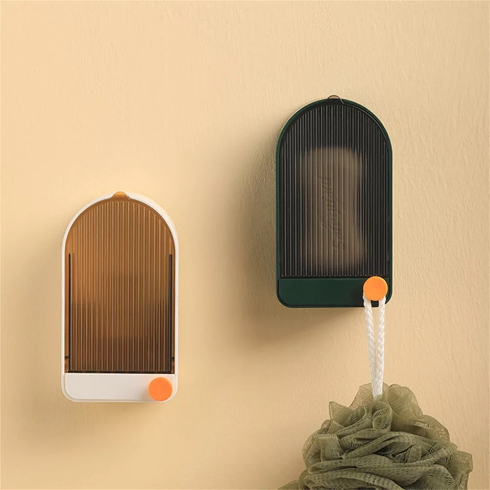 Wall-mounted Flip Cover Soap Box