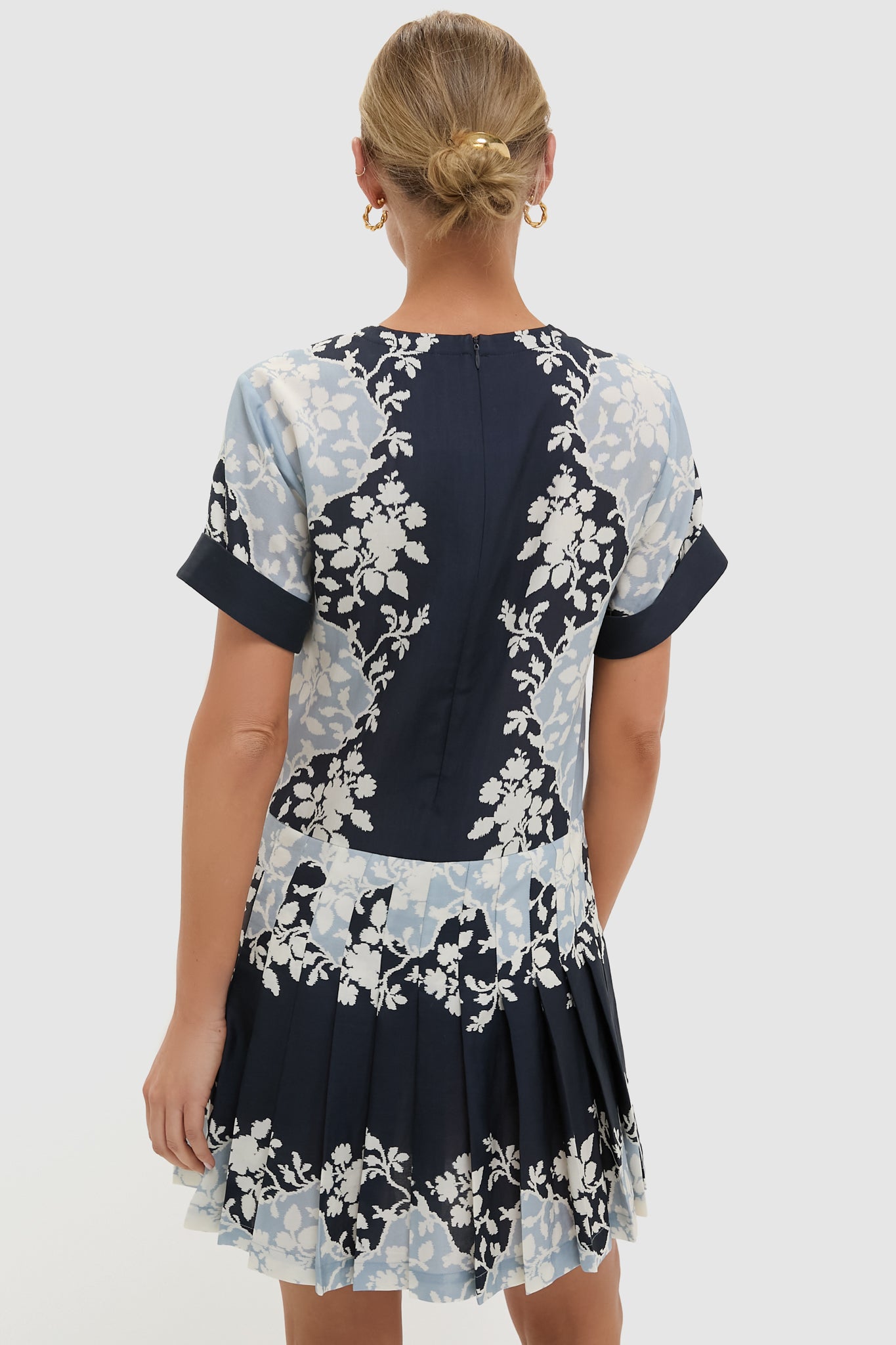 Blue Fog Pleated Liza Dress