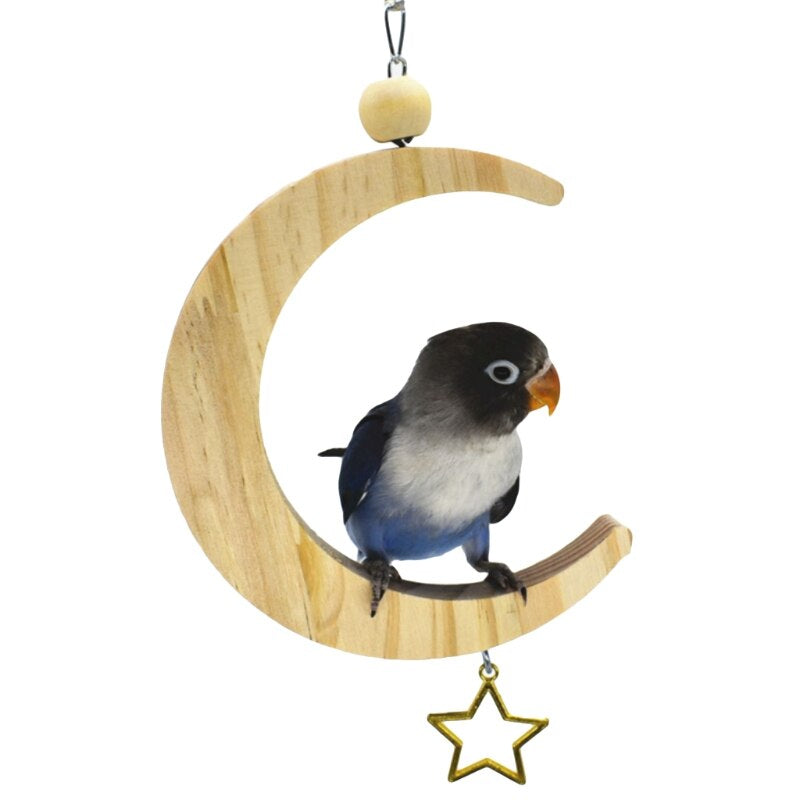 Moon Shape Wooden Swing Toy