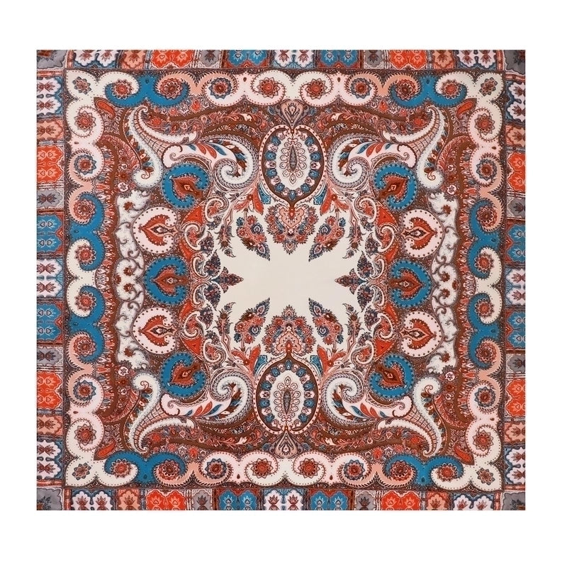 Women's Lady Paisley Satin Printing Silk Scarf