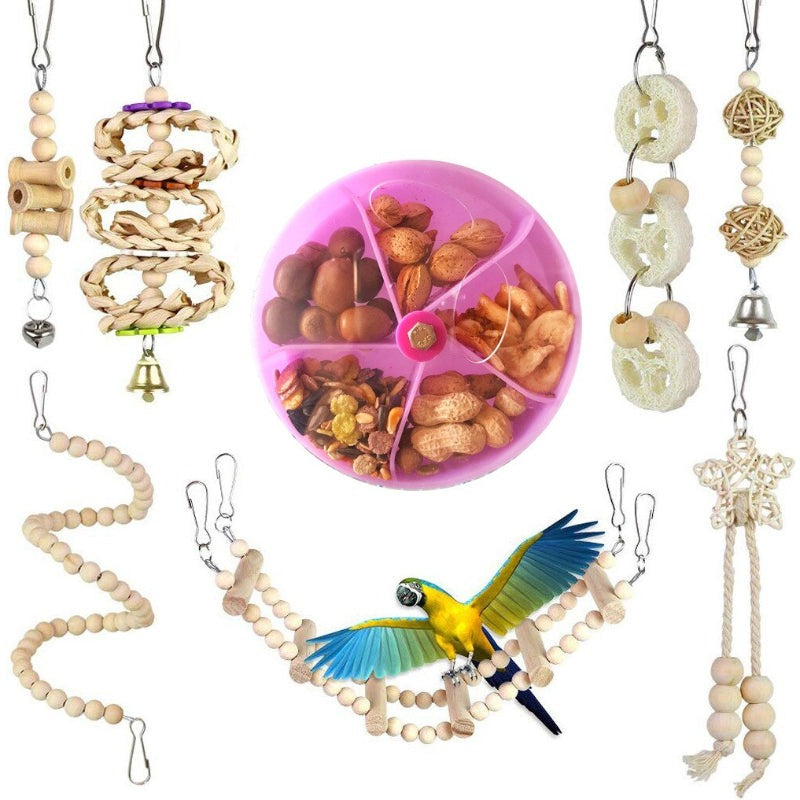 8 Packs Bird Toys For Parrot