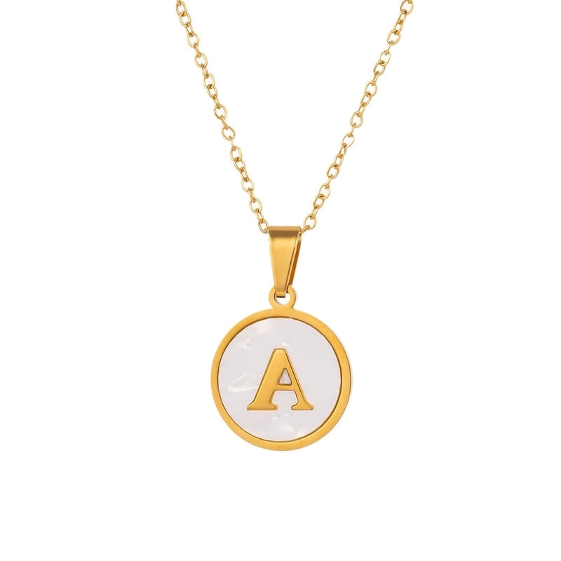 Minimalist Letter Titanium Steel Pendant Necklace