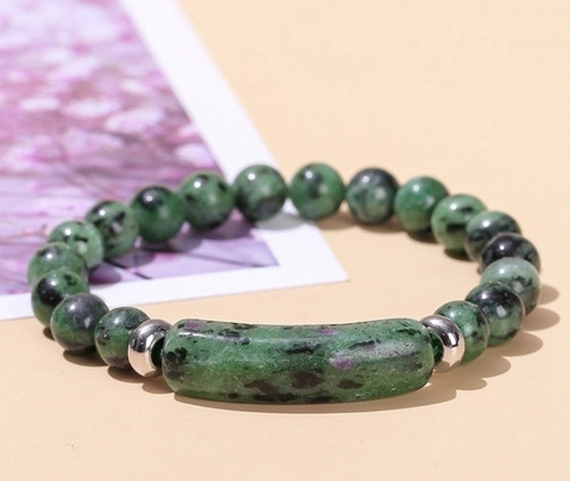 Minimalist Geometric Stainless Steel Natural Stone Polishing Bracelets