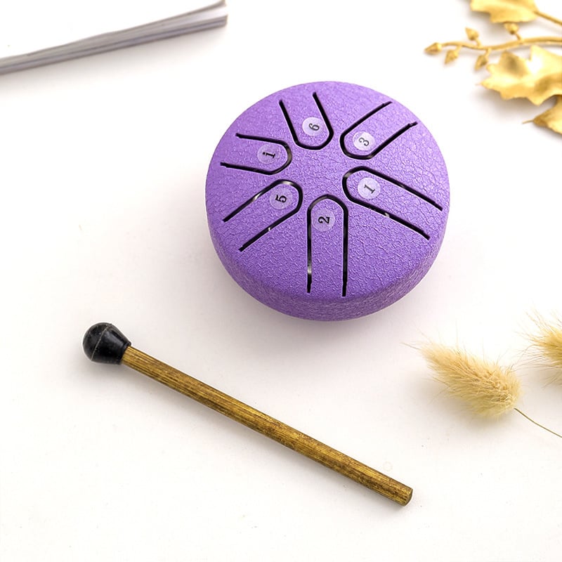 🔥🎁BUDDHA STONES MINI STEEL TONGUE DRUM 3 INCH SOUND HEALING DRUM KIT