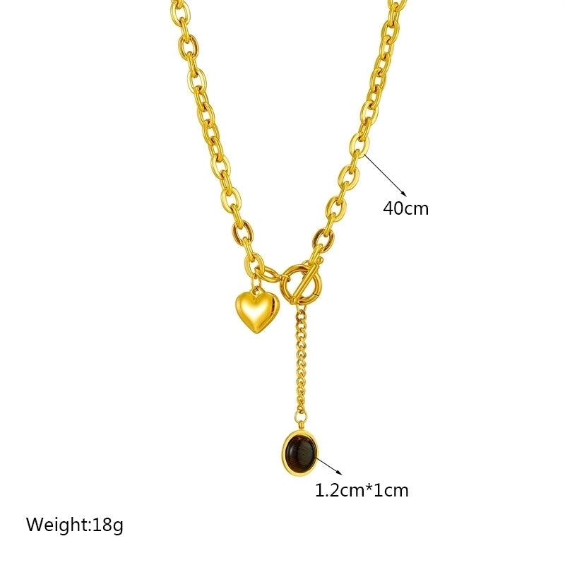 Minimalist Star Heart Shape Titanium Steel Plating Necklace