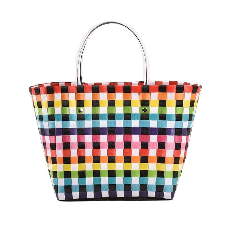 Women's Medium Summer Plastic Beach Straw Bag