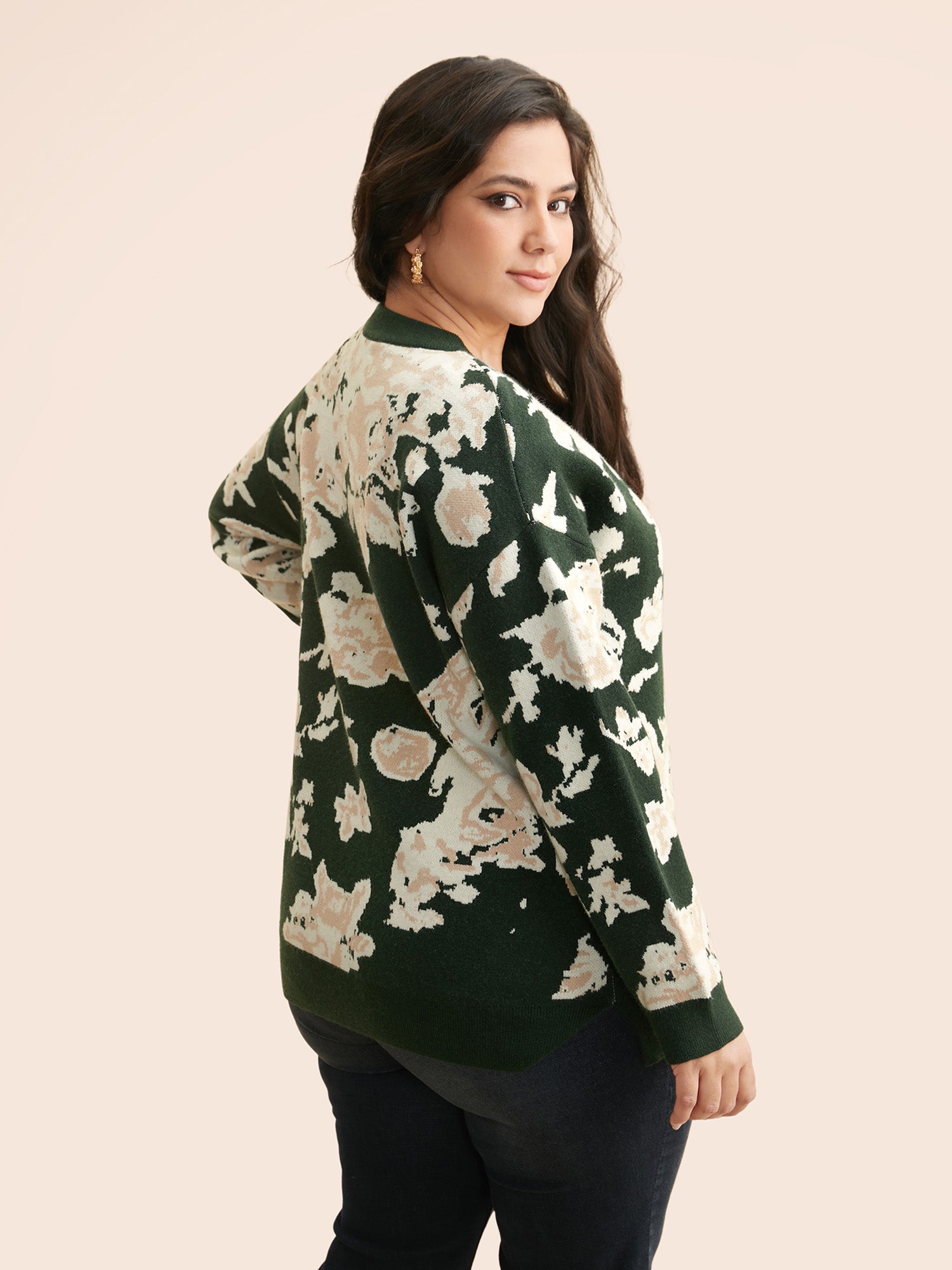 Supersoft Essentials Silhouette Floral Print Pullover