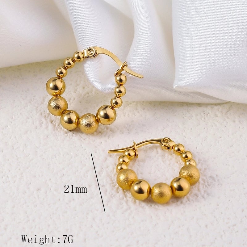 12 Pieces Minimalist Commute Geometric Heart Shape Plating Titanium Steel Drop Earrings Earrings Ear Studs