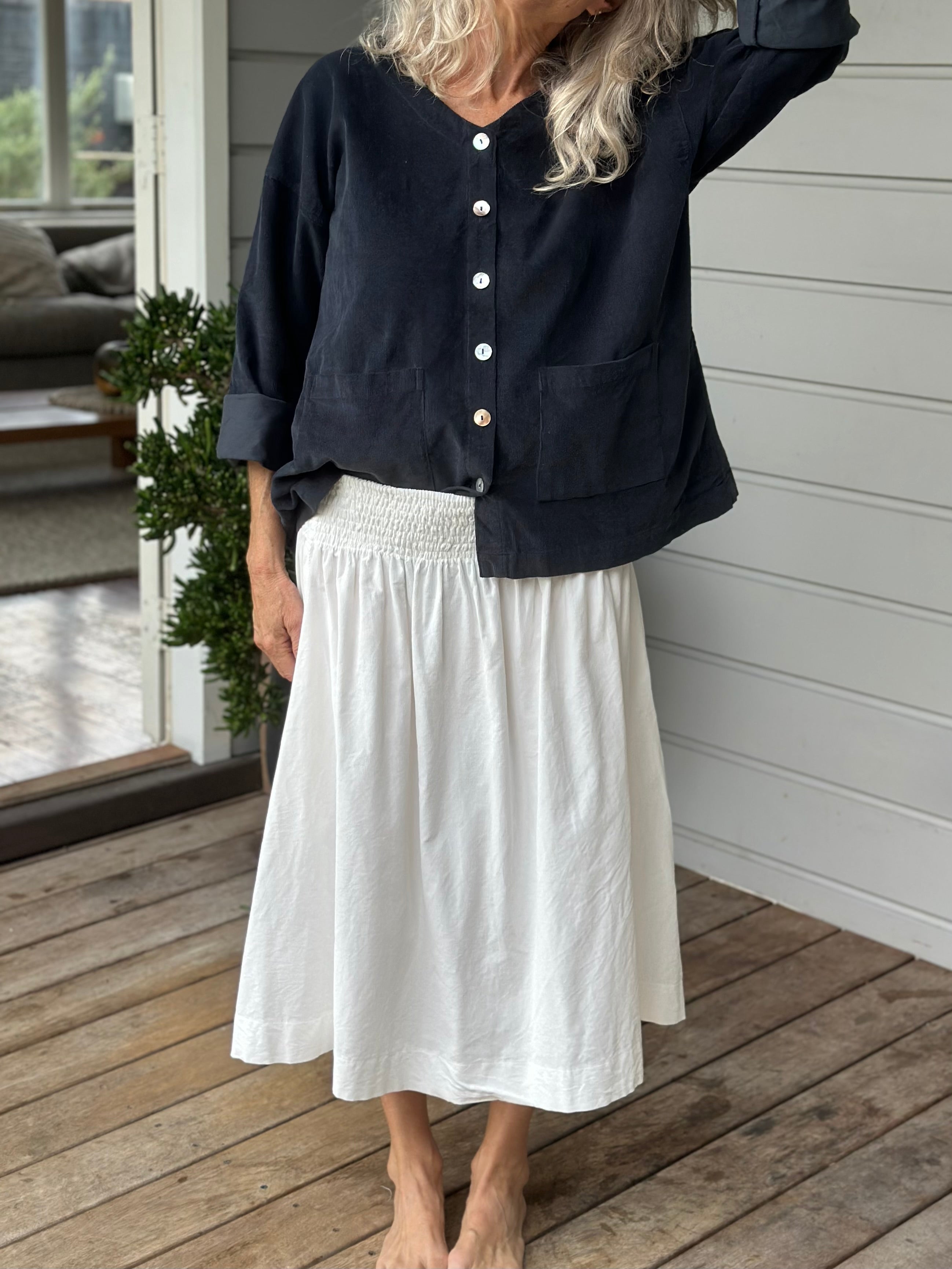 lola skirt - winter white cord