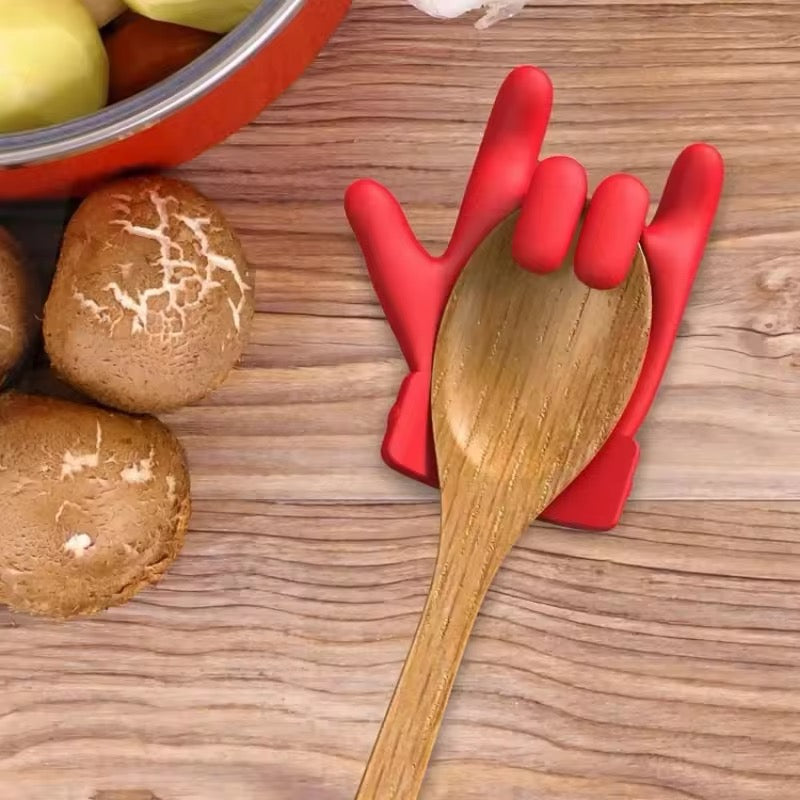 HAND-SHAPED SPOON LID POT HOLDER