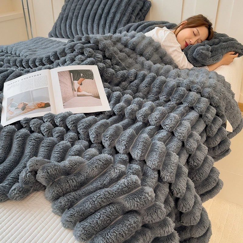 Casual Vacation Solid Color Polyester Fiber (Polyester) Blanket Couch & Sofa Decor