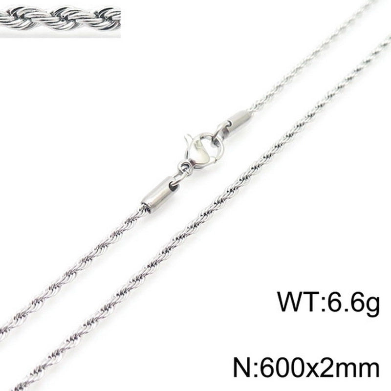 Minimalist Twist 201 Stainless Steel Plating Stainless Steel Necklaces