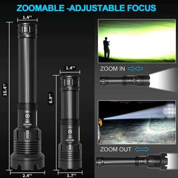 🎁🏠LED Rechargeable Tactical Laser Flashlight