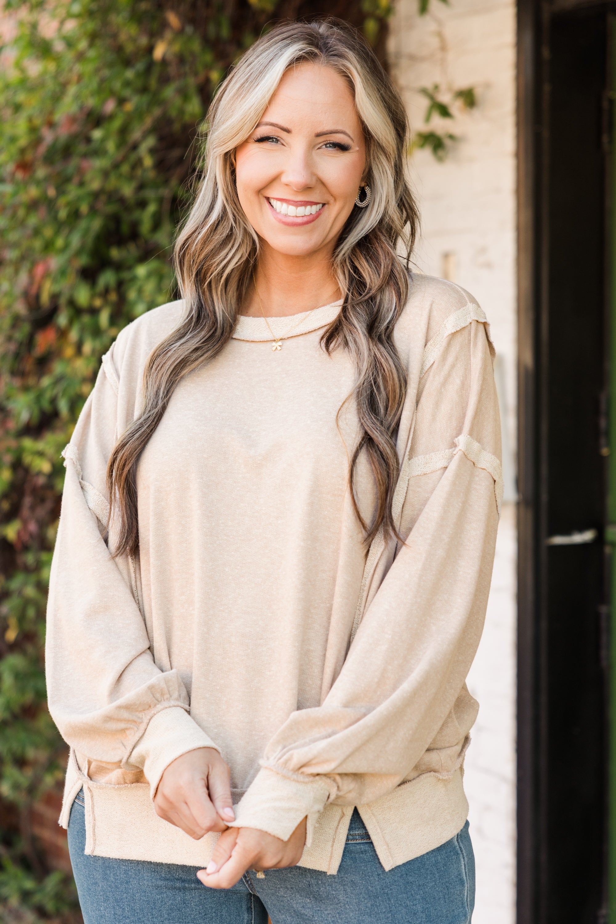 Secrets From A Girl Sweater. Ash Mocha