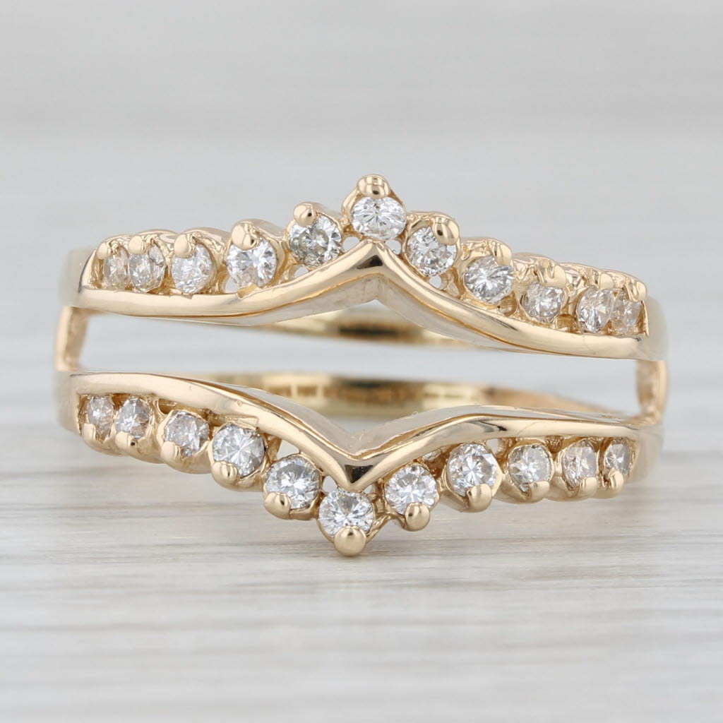 0.45ctw Diamond Ring Jacket Enhancer 14k Yellow Gold Size 9 Wedding