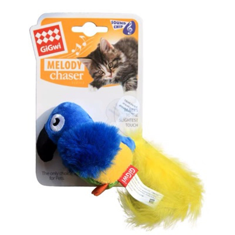 Cat Toys Dazzling Prey Series Sound Toys Touch Induction Cricket Bird Hedgehog Parrot