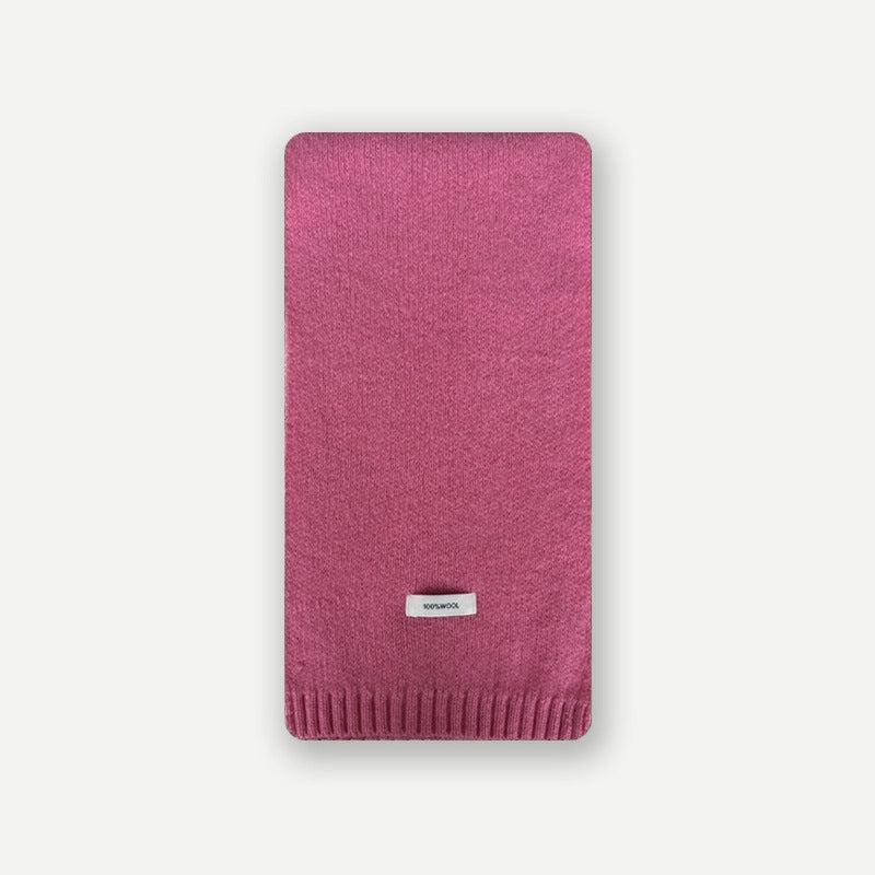 Women's Minimalist Streetwear Solid Color Wol Knitted Scarf