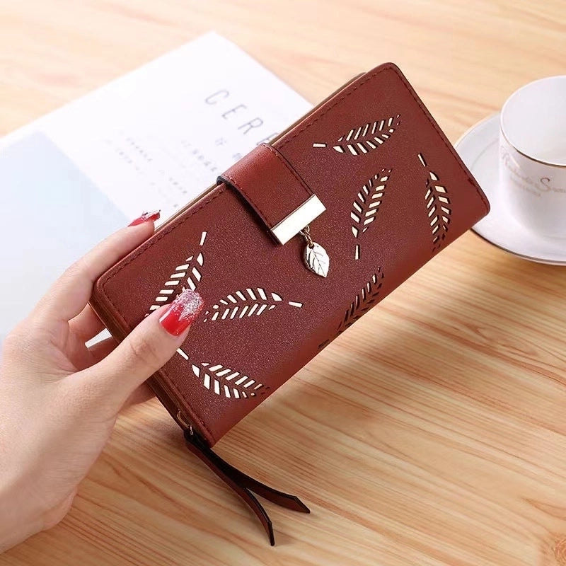 Women's Spring&summer Pu Leather Geometric Vintage Style Square Zipper Buckle Long Wallet