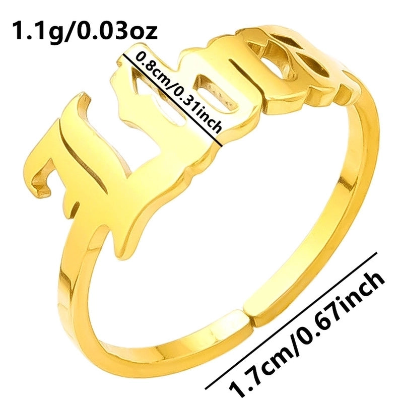 Minimalist Constellation 304 Stainless Steel 18K Gold Plated Polishing Rings