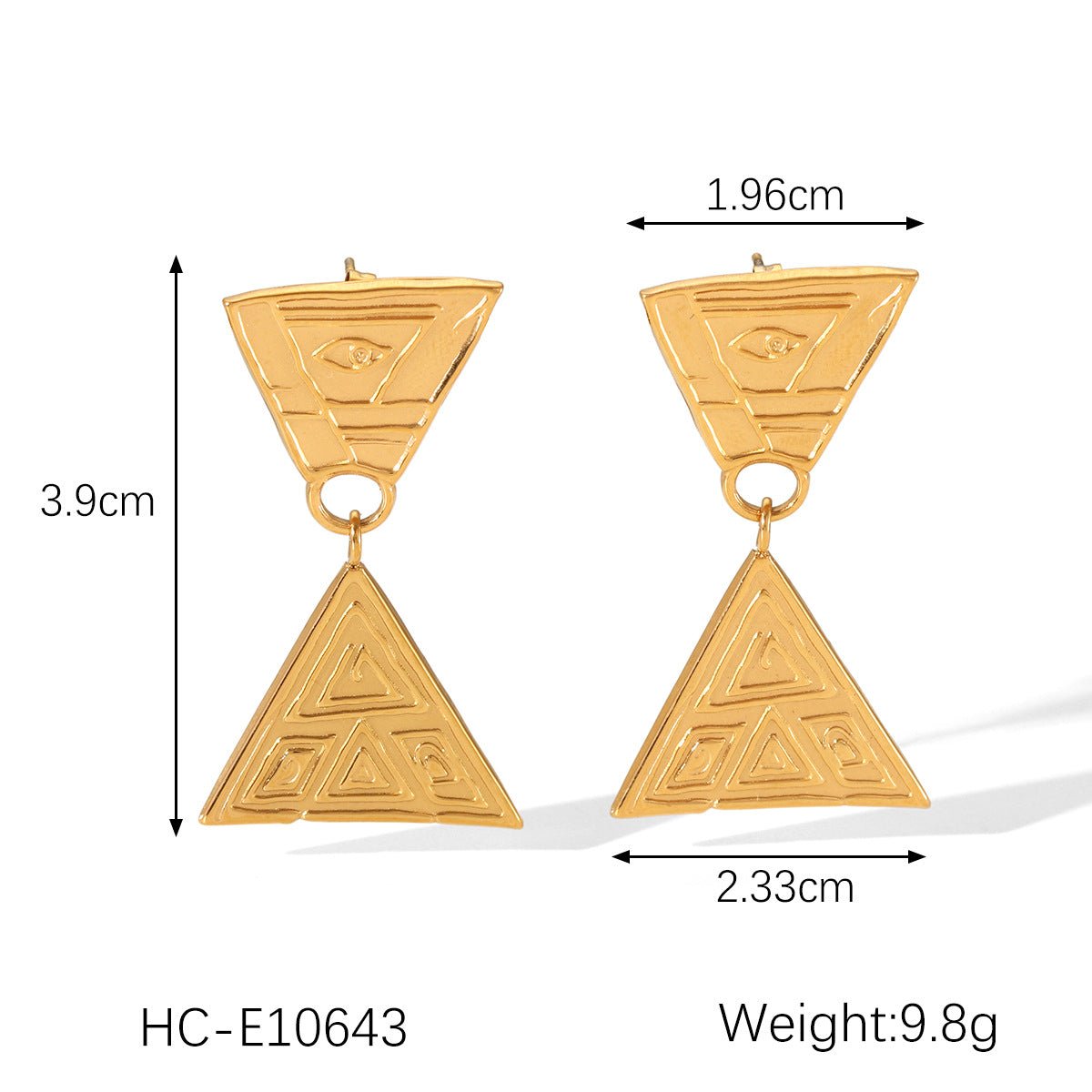 Niche Design Cast Stainless Steel Earrings Female Geometric Earrings Titanium Steel Tassel Earrings