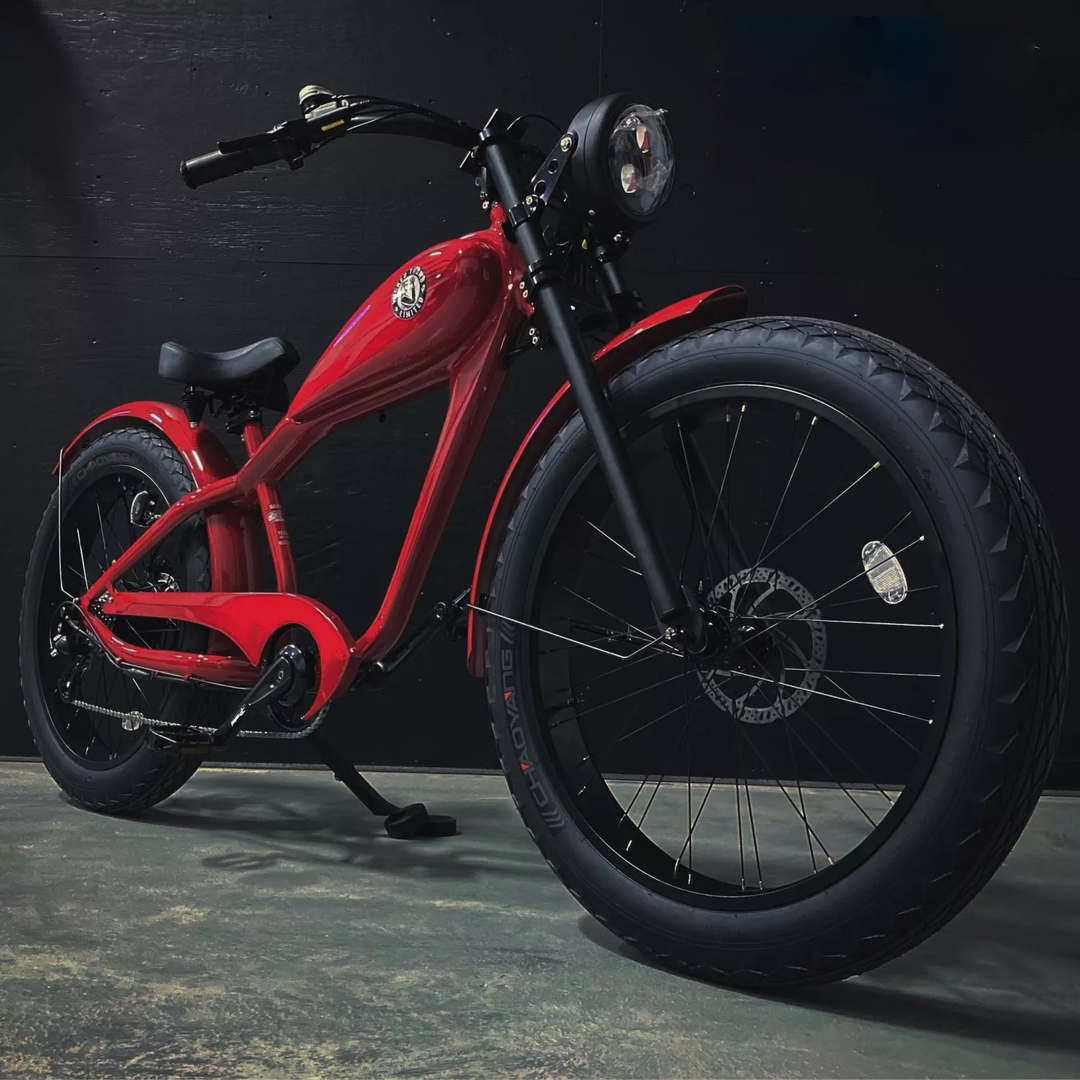 Vintage American V-Twin Electric Motorcycle