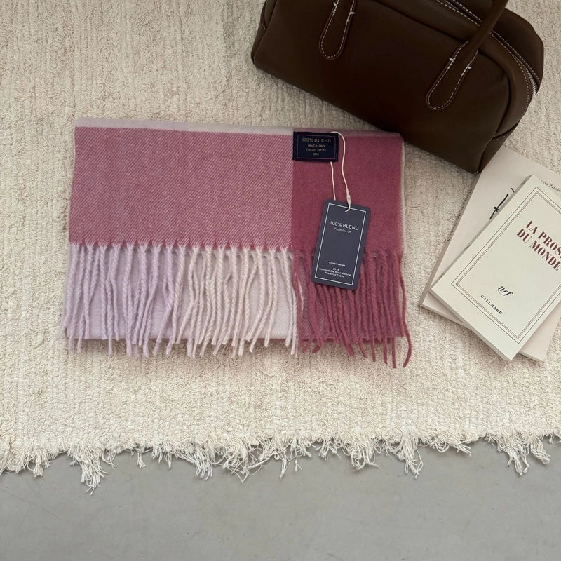 Unisex Minimalist Lattice Imitation Cashmere Scarf