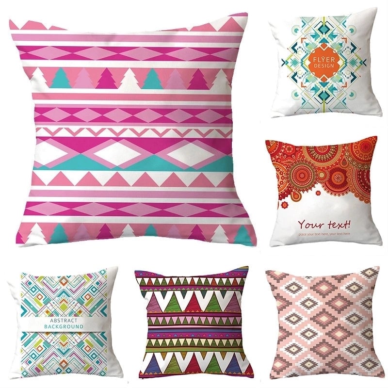Casual Vacation Color Block Plush Pillow Cases