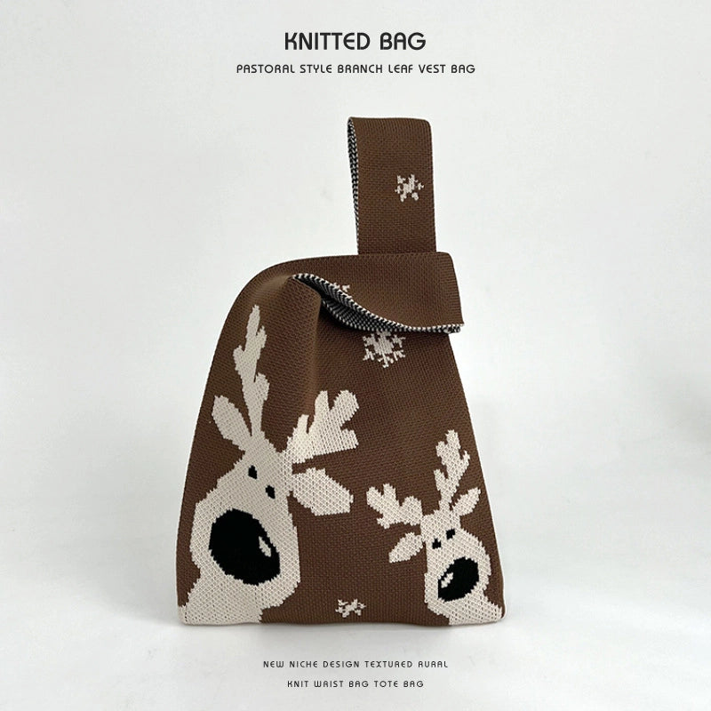 Women's Medium Polyester Animal Cute Basic Square Open Handbag