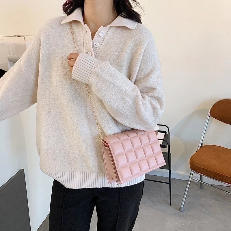 Small Pu Leather Streetwear Square Bag Underarm Bags Shoulder Bag