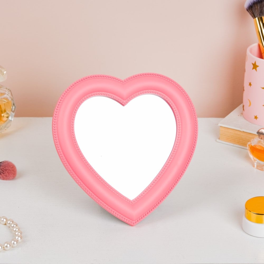 Hearty Desk Mirror Pink Small