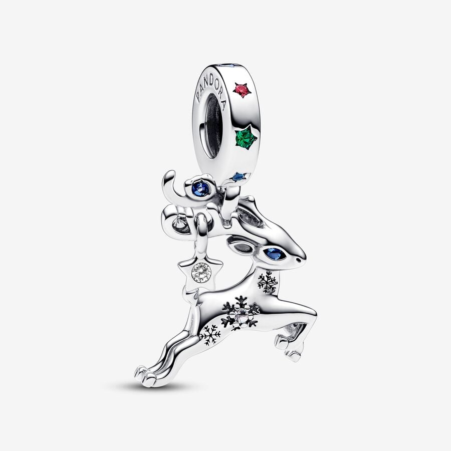 Magical Christmas Reindeer Dangle Pandora Charm