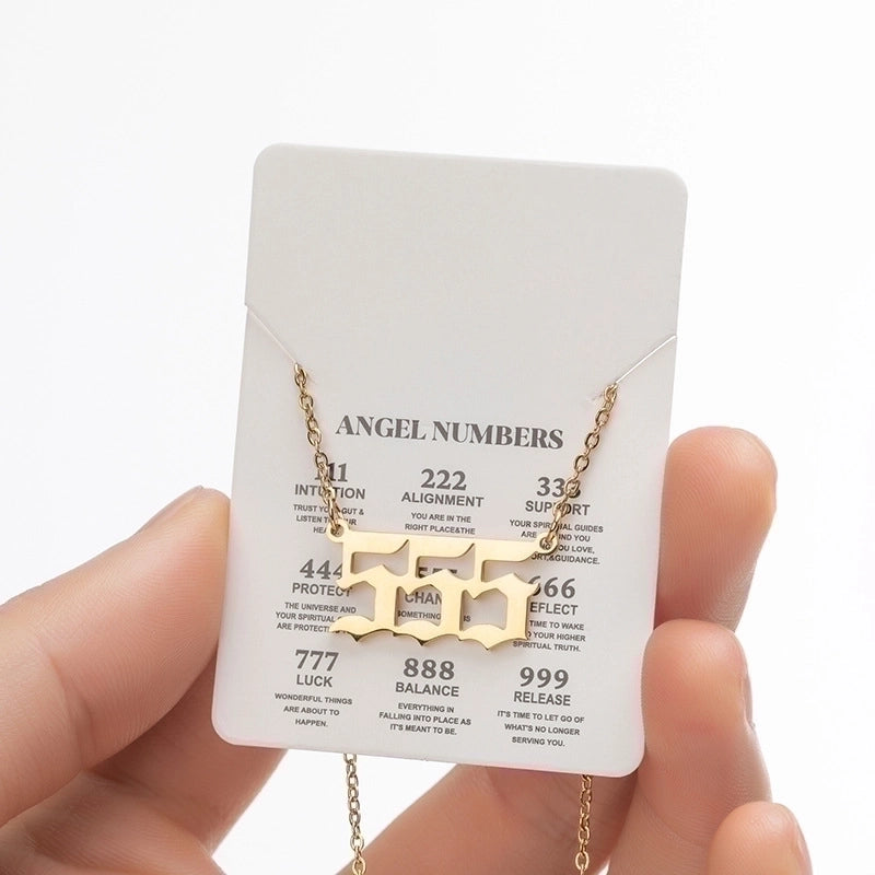 Retro Letter 201 Stainless Steel 18K Gold Plated Plating Stainless Steel Necklaces