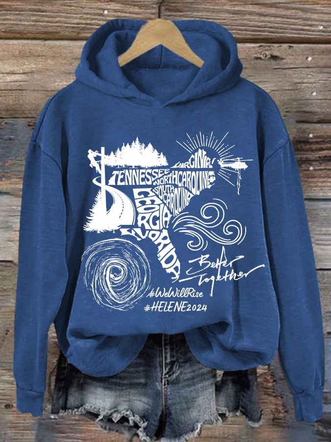 Women's Hurricane Helen Disaster Relief Printed Sweatshirt