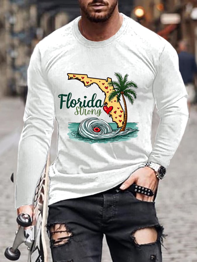 Men's Florida Strong Printed Casual T-Shirt