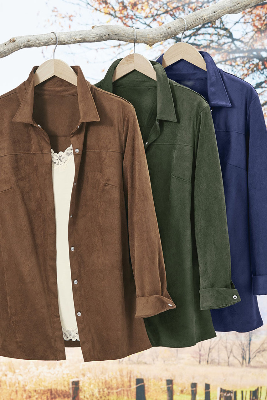 Faux Suede Big Shirt