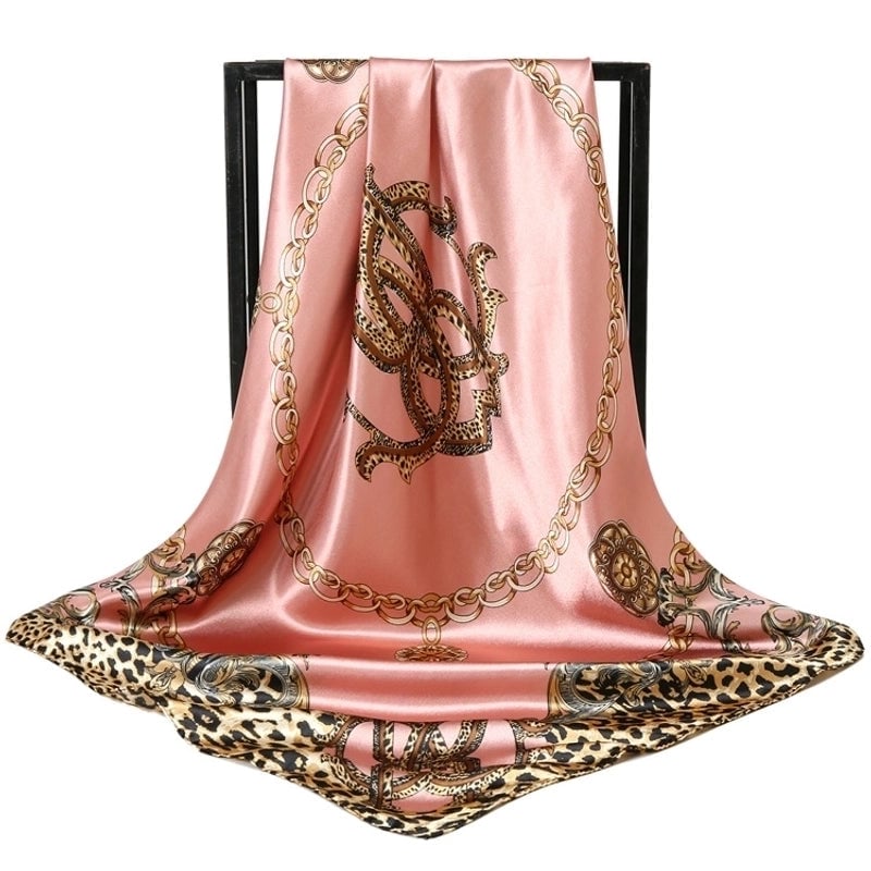 Spring Artificial Silk Women's Satin Scarf Printed All-matching Scarf 90 Large Kerchief Mother's Day Gift