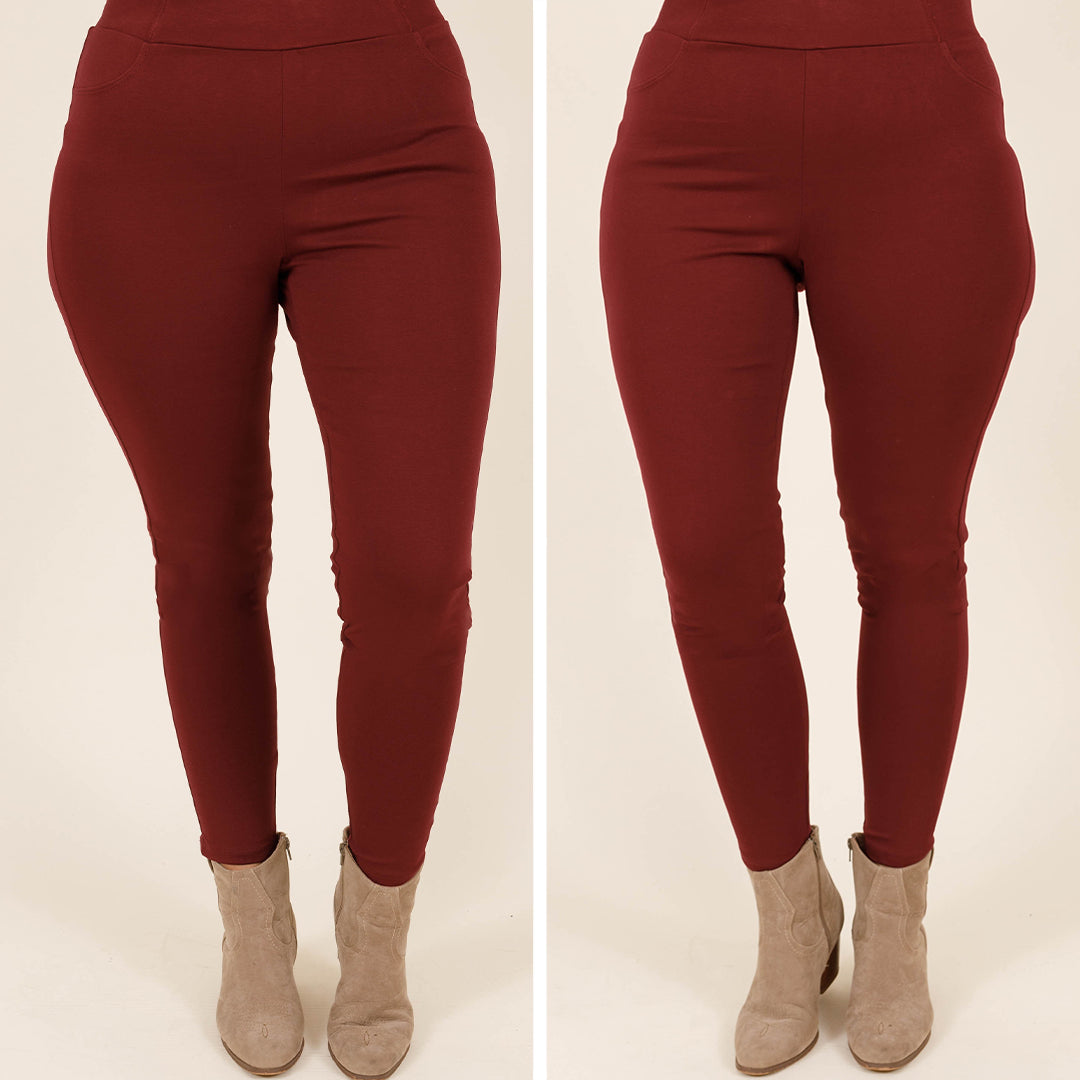 Beyond Basic Pants. Merlot